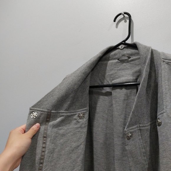 Lululemon Belle Wrap Sweatshirt Cardigan Heathered Medium Grey - Picture 8 of 9